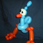 Ein verrücktes Huhn als Luftballonfigur.